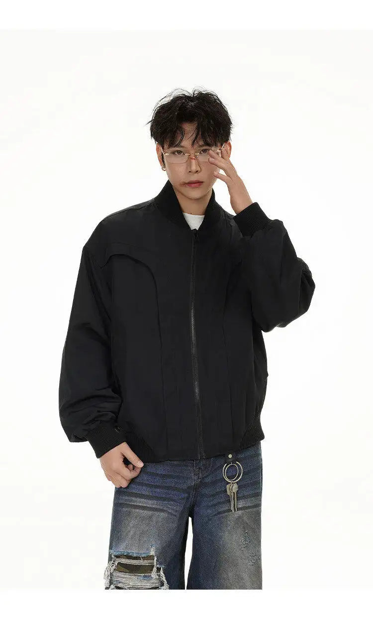 panelled bomber jacket, 2025 trend, men's streetwear fashion, trendy oversized fit, urban techwear design, modern hip hop sty
