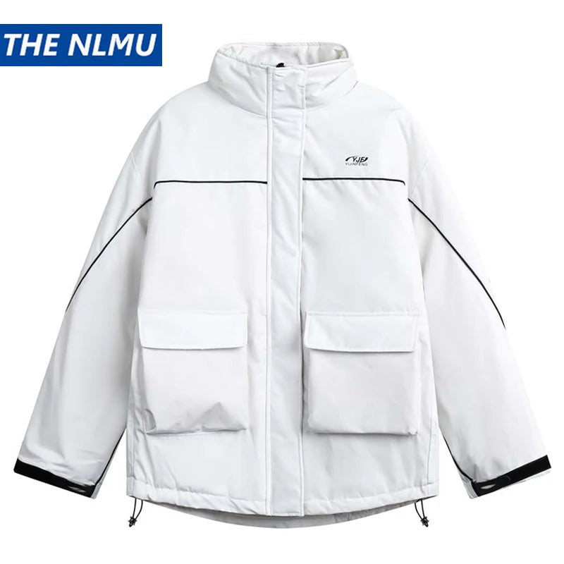 Men's Down Jackets 2023 Winter Outdoor Functional 90% White Duck Down Jacket Warm Cargo Coat Thick Outwear Hip Hop Streetwear