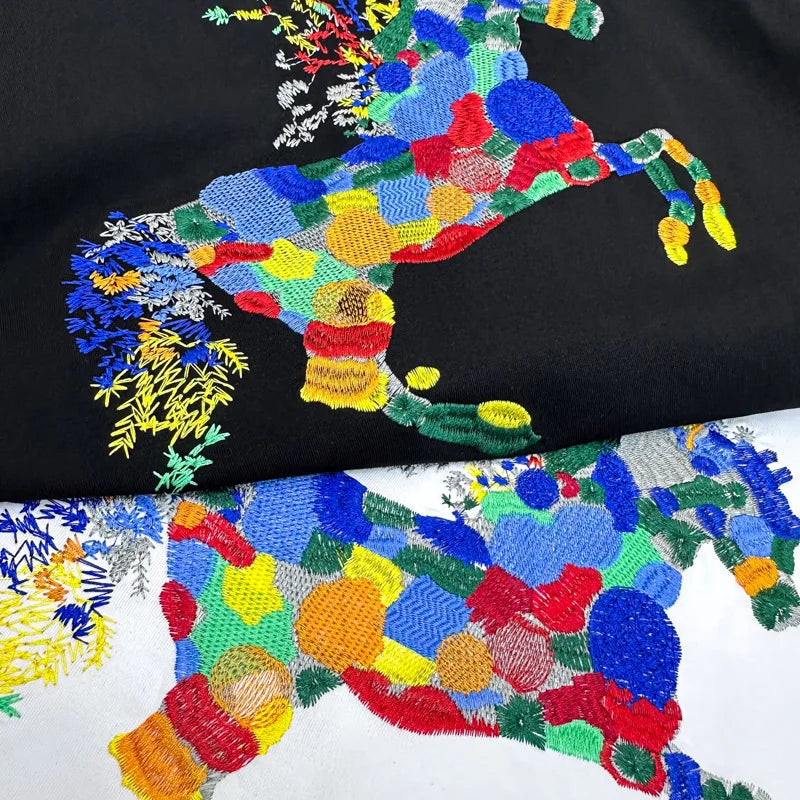 Skatercore Chrome logo – Summer Short Sleeved T Shirt Three Dimensional Embroidery Am