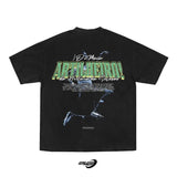 Trapwear Streetwear top – European And American Football Anime Portrait Print Top Men