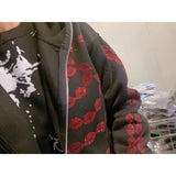 Hoodie Men Rhinestone Skeleton Zip Up Hoodie Oversized Sweatshirts Y2K