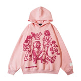 Chicvoy Women Hoodie Y2K Scrawl Graphic Harajuka Sudaderas Grunge Pull
