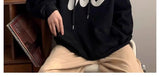 Fashionable Korean personality simple printed hooded sweatshirt for men autumn street Y2K new niche Japanese style boys' hoodie