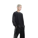 Vaporwave Barcode glitch – Mens Streetwear Hole Washed Cotton Long Sleeve Loose Casual