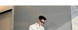 Men French Vintage Fashion Business Casual Long Sleeve Loose Dress Shirts Man Korean Streetwear Party Shirt Blouses