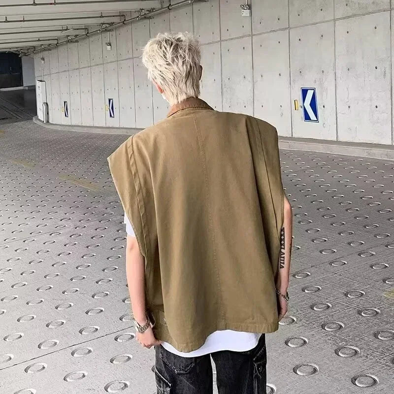 leather varsity jacket, layered style, men's streetwear fashion, trendy oversized fit, urban techwear design, modern hip hop 