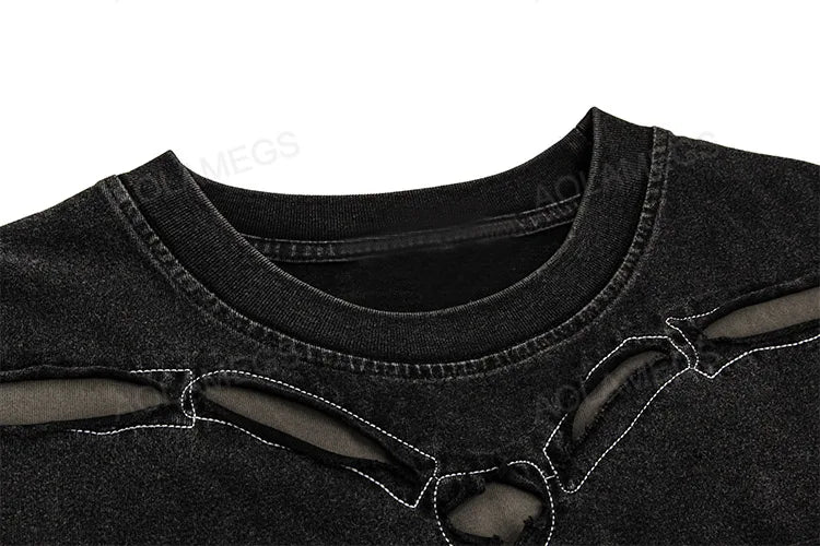 Anime Chrome logo – Hip Hop Loose Men Streetwear T Shirts Casual New 2023 Summer