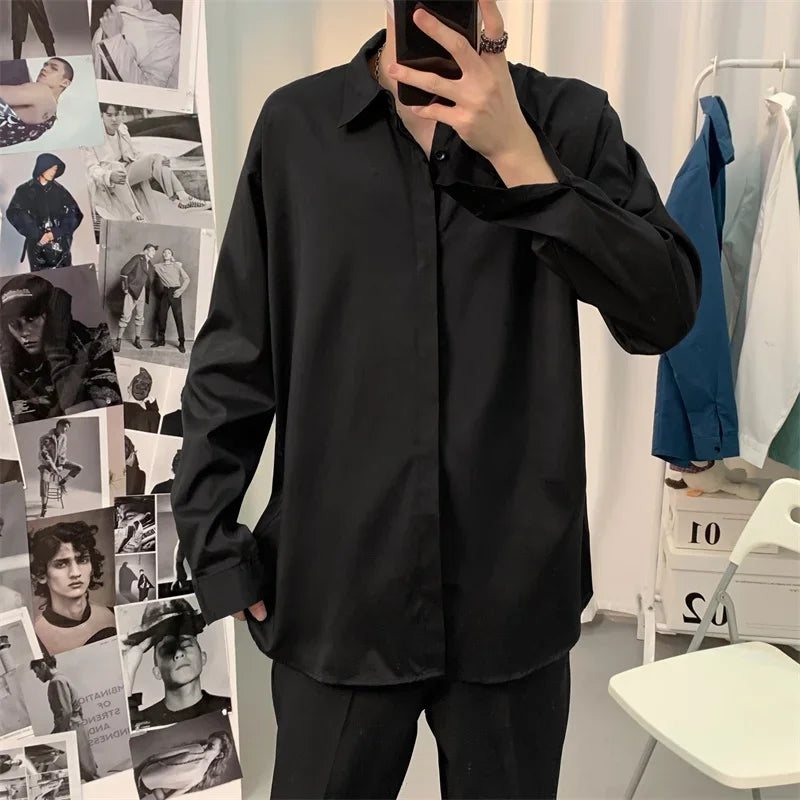 American retro loose casual brushed plaid shirt men's organ pocket vintage vintage lazy style long-sleeved shirt jacket shirts