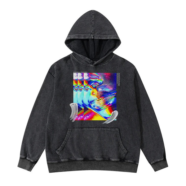 cyberpunk graphic tee featuring rainbowtouches washed hoodies 2022 men fashion high street colorful graphic vintage hip hop women hoodie street unique unisex
