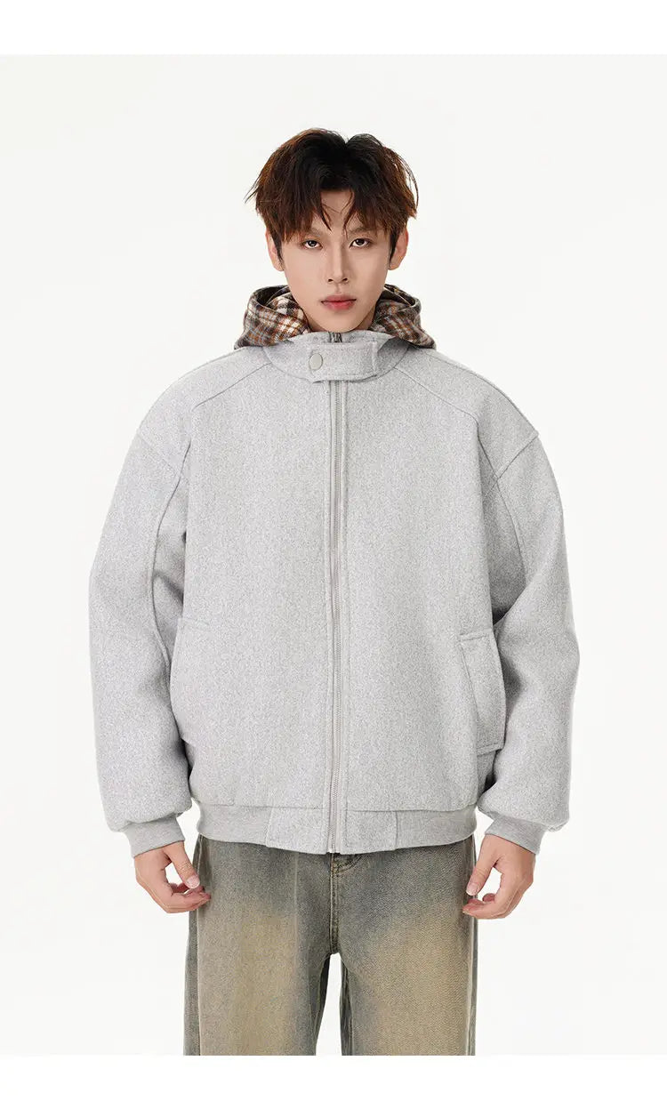checkered varsity bomber, modern streetwear - trendy urban streetwear fashion for men and women