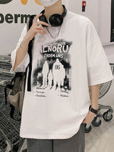 Cyberpunk Chrome print – New Anime Graphic Print Short Sleeve T Shirt For Men Hip Hop