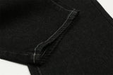 y2k retro sanskrit black jeans street casual pants punk male hip hop print loose harajuku mens straight pants ins hot sale unique jeans style 4784