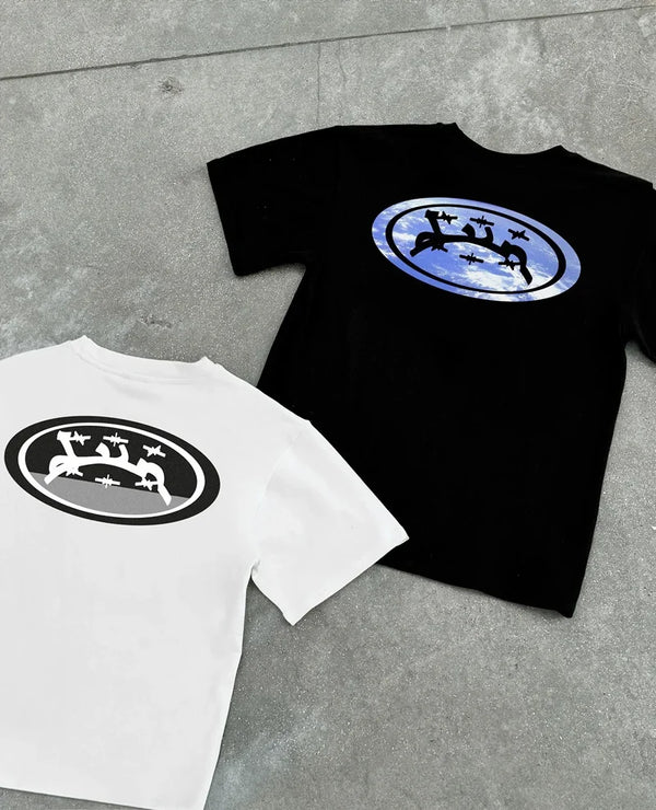 Cyberpunk Aesthetic print tee – European And American Trendy Brand Personalized Letter Print