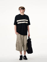 American summer street fashion men and women personalized letter print round neck short sleeved couple Harajuku loose casual top