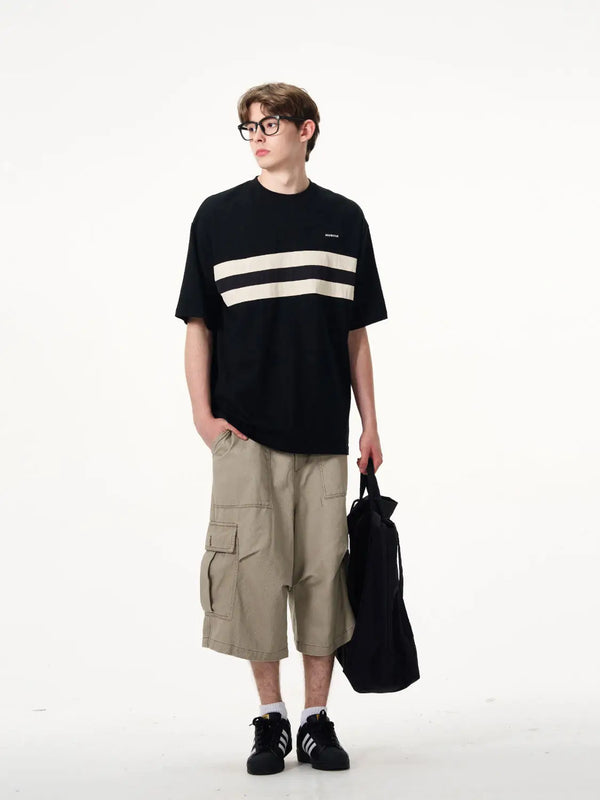American summer street fashion men and women personalized letter print round neck short sleeved couple Harajuku loose casual top