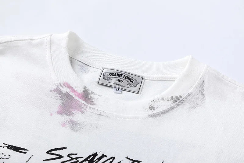Y2K Graphic Tee – 2024Ss Saint Louis T Shirts Men Woman Good Quality Cotton Lo – Urban Streetwear for Men & Women
