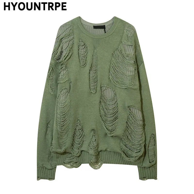 hip hop knitted pullover, bold design pullover, cozy fashion fit, stylish street outfit, modern aesthetic appeal