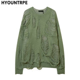 hip hop knitted pullover, bold design pullover, cozy fashion fit, stylish street outfit, modern aesthetic appeal