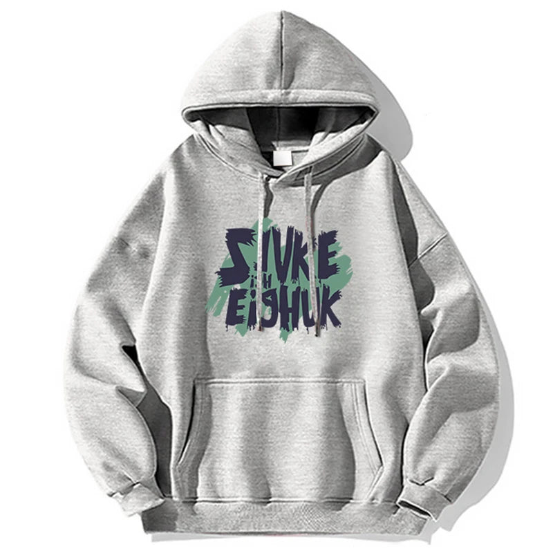 Autumn Design Letter Print Fleece Hoodies For Men Fashion Hip Hop Over