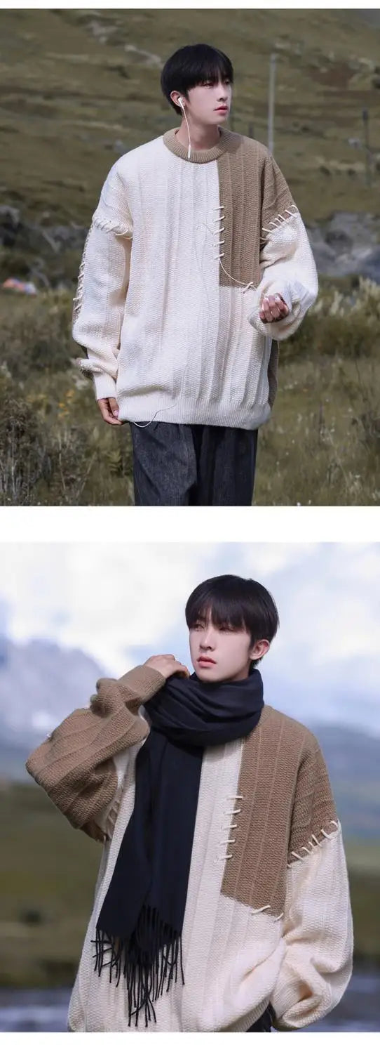 y2k fire graphic sweater, edgy streetwear for bold fashion-forward winter outfits, mens fashion layer for modern streetwear c