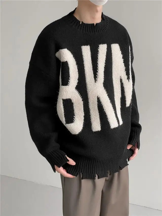 y2k flame knit sweater in soft cotton blend for fashion-forward fall wardrobes, ideal for men’s fashion and seasonal streetwe