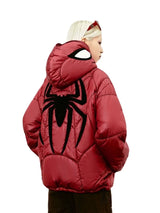 Cyberpunk Shirt – Spider Embroidery Hooded Coton Padded Jacket And Coat Mens – Streetwear Fashion for Men & Women