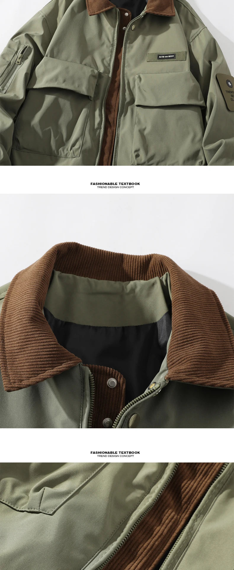 graphic outerwear featuring american style men loose pilot jacket multi pocket retro casual corduroy patchwork lapel jacket male outerwear workwear jacket design – premium quality jacket for men