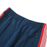 sea blue casual pants men woman loose comfortable side edge weaving stripe embroidery drawstring joggers sweatpants unique joggers style 5235