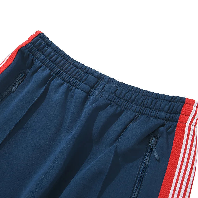 sea blue casual pants men woman loose comfortable side edge weaving stripe embroidery drawstring joggers sweatpants unique joggers style 5235