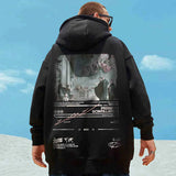 Gothic Print Men Hoodies Japanese Harajuku Fashion Hooded Sweatshirts