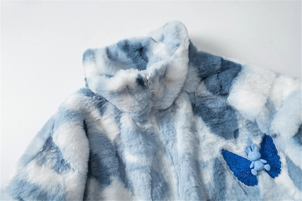 quality high premium urban unisex print material 501893 image streetwear graphic design fashion hip-hop-faux-fur-fleece-winter-jacket-streetwear-tie-dye-fuzzy-fluffy-thicken-warm-coats-harajuku-casual-coat-parkas casual hop essential wear - hip oversized style fit style everyday streetwear design ID 9ecc6