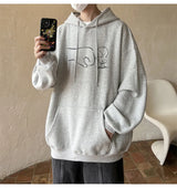 Funny Cartoon Fist Bump Kawaii Graphic Hoodies For Men Y2K Streetwear Oversized Pullover Sweatshirts Hombre Fleece Clothing