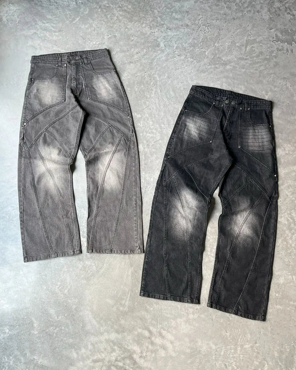 new retro baggy jeans women hip hop goth tie dye ripped denim jeans men y2k streetwear harajuku straight high waisted pants stacked flare jeans