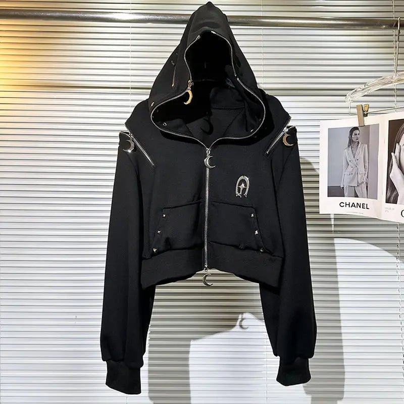 High fashion quilted zip-up minimalist bomber puffer