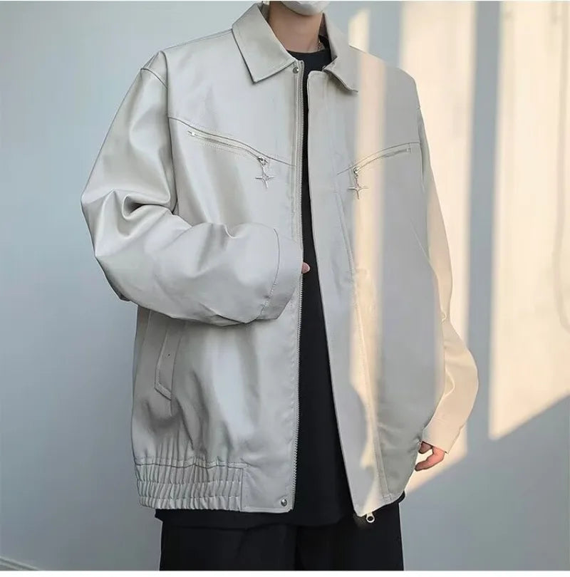 grunge street bomber, modern fit for men, oversized fit