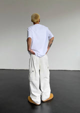 mens hip hop pants retro cargo pant streetwear side big pockets zipper harajuku joggers new casual loose straight baggy trousers unique joggers style 235