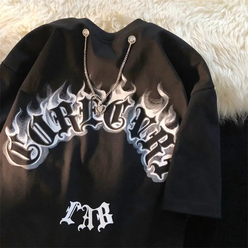 Vaporwave Streetwear – Dark Gothic Letter Creative Graphic T Shirts Men Women – Modern Streetwear for Everyone