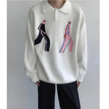 minimalist knit jumper, daily wear essential, trendy urban fashion top for men, layered streetwear look