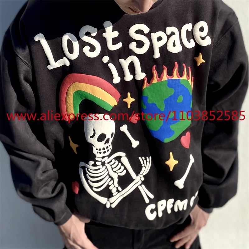 Autumn Winter New American Heavy Duty Vintage Hoodie Long Sleeve High