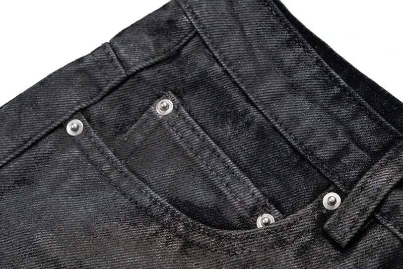 high street hand brushed glue sparkling baggy flare jeans for men y2k pantalones hombre leather pants oversized denim trousers 3 unique jeans style 1337