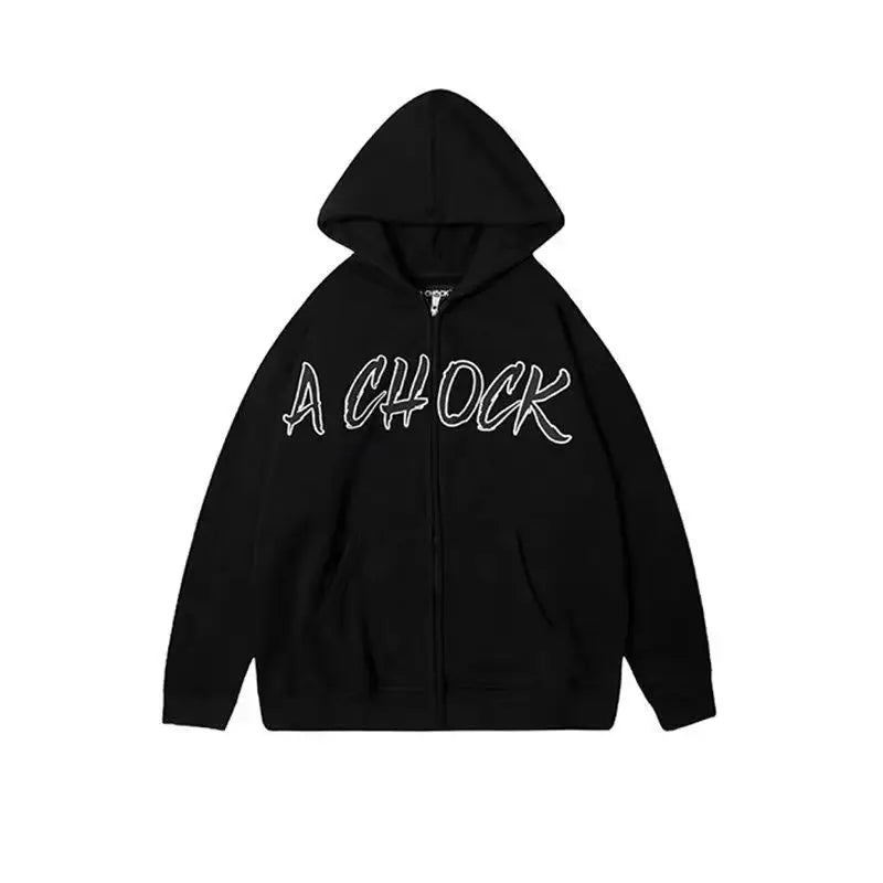 "Never Stop" Graphic Unisex Streetwear Women Men Y2K Hoodie