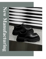 High Street Increase Derby Shoes Men's Streetwear Fashion Thick Sole Platform PU Leather Casual Luxury Designer Shoe