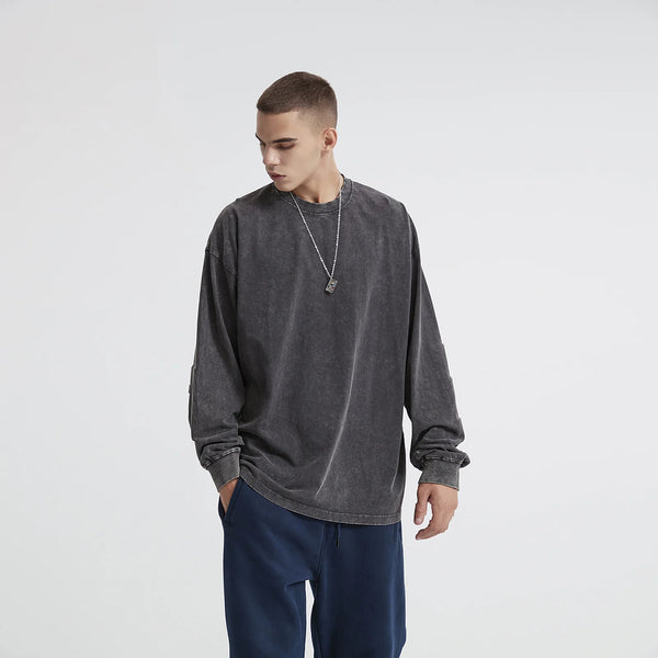 Trapwear Shirt – Streetwear Wax Dyeing Tshirts Tops Vintage Washed Distressed – Modern Streetwear for Everyone