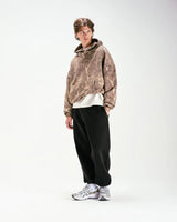 American High Street Fashion Casual Hoodie Men Y2K Harajuku Retro Soli