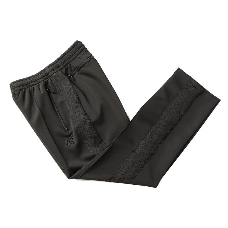 new lake green pants men woman trend loose casual pattern embroidery side edge weaving stripe joggers sweatpants unique joggers style 5432