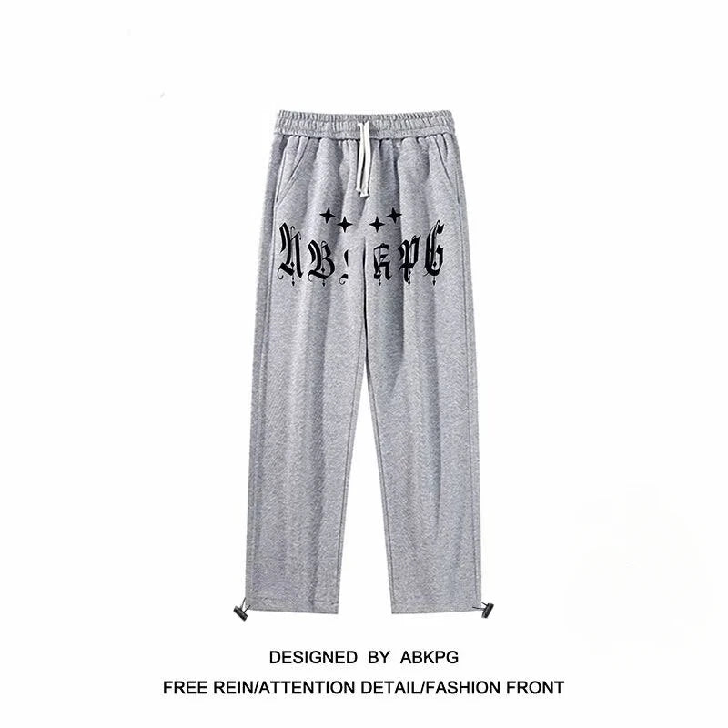 2024 autumn man pants cotton graphic black sweatpants s 5xl men clothing harajuku high street joggers new unique joggers style 4231