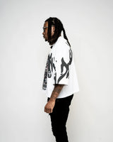 Y2k Chrome logo – Street Hip Hop Clothing Gothic Devil Pattern Print Oversized