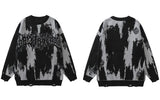 varsity flame pullover for men with bold graphic knit design, perfect for 2025 fashion, street fashion menswear trend for sea
