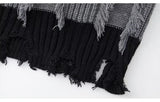 grunge fire sweater, streetwear drip, cozy knitwear for men, oversized grunge aesthetic winter top
