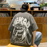 Cyberpunk Graphic tee – Harajuku Oversized High Street T Shirt Short Sleeve Man T Sh